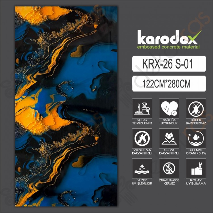 PVC MERMER PANEL KRX 26 S01 122CM-280CM