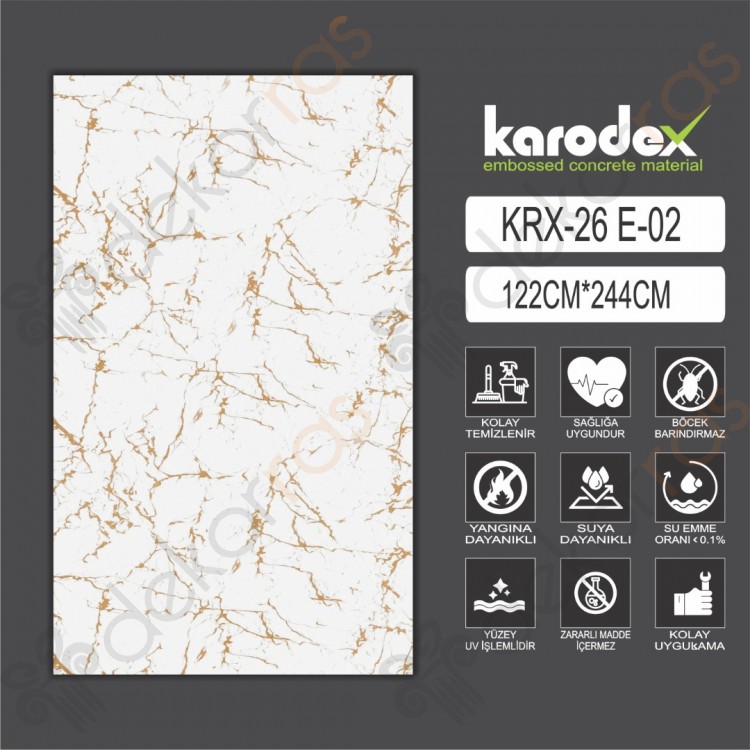 PVC MERMER PANEL KRX 26 E02 122CM-244CM