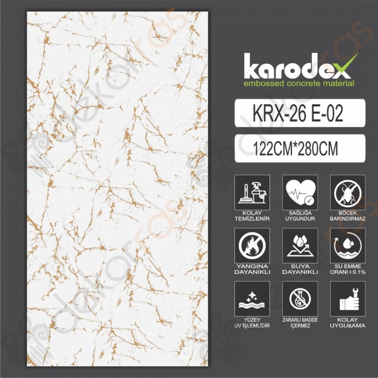 PVC MERMER PANEL KRX 26 E02 122CM-280CM