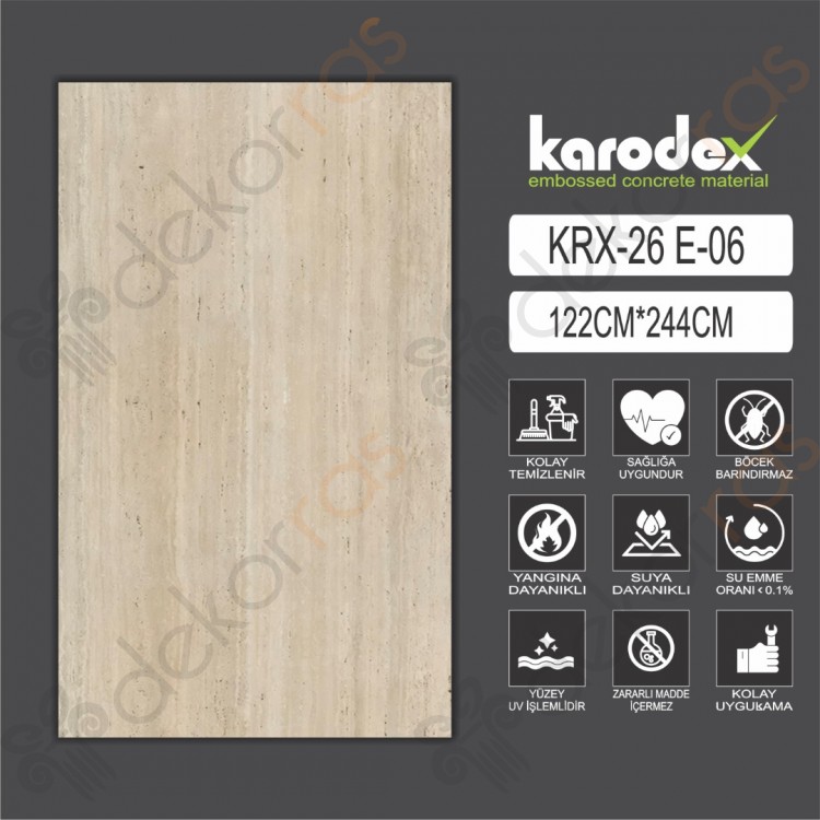 PVC MERMER PANEL KRX 26 E06 122CM-244CM