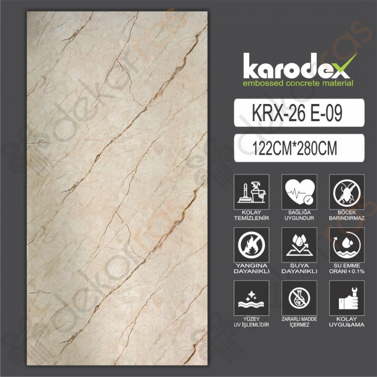 PVC MERMER PANEL KRX 26 E09 122CM-280CM